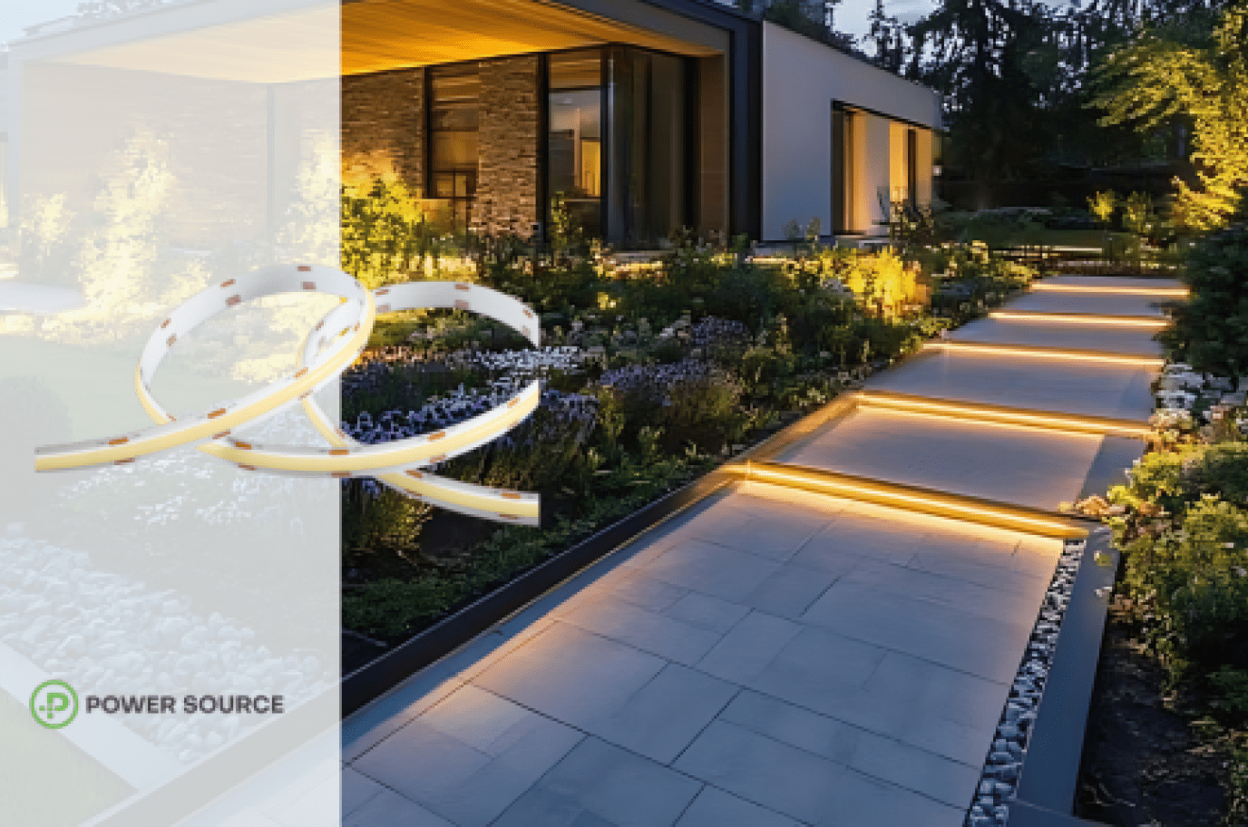 Weather & Sun-Resistant Outdoor LED Strips for Garden Pathway Lights 